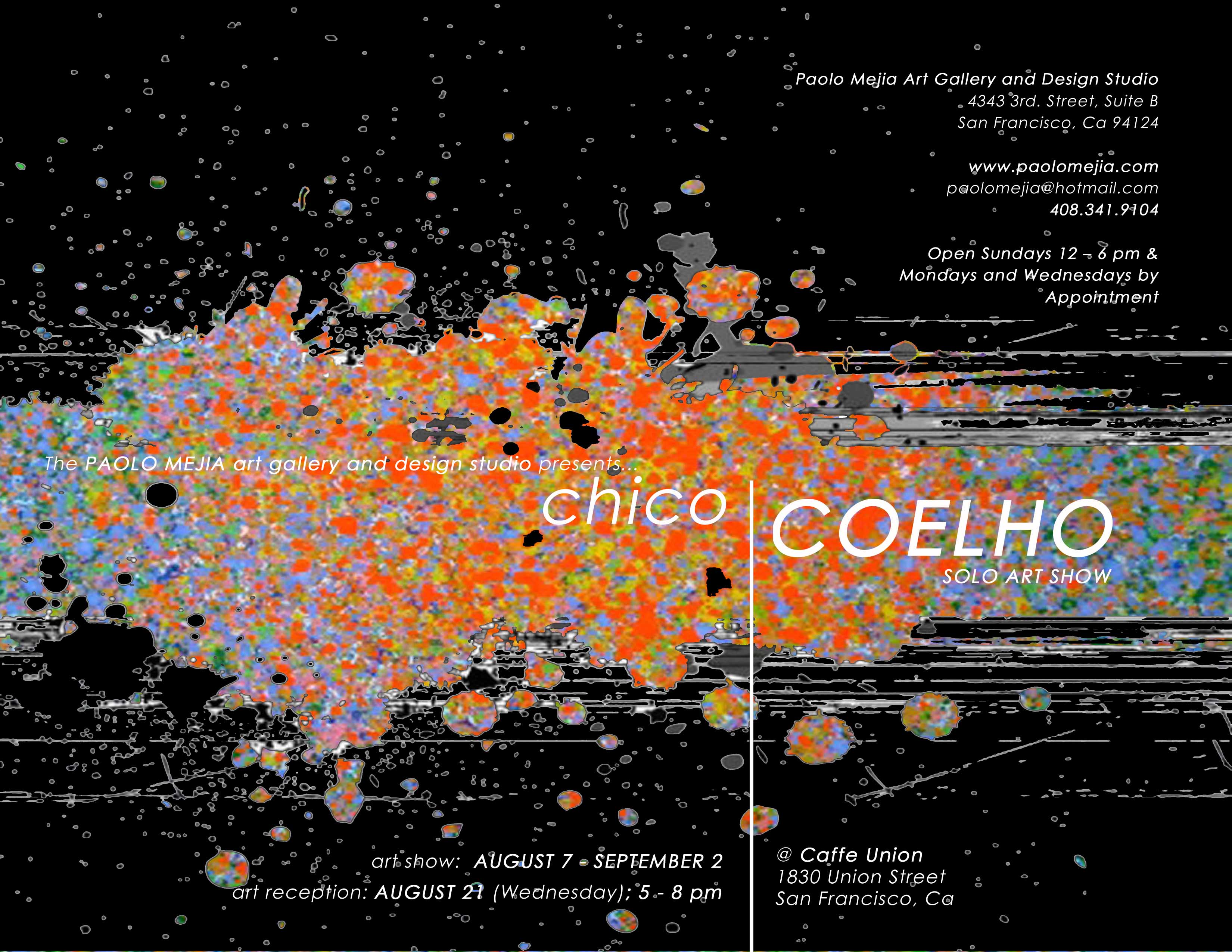 Chico Coelho Solo Art Show Flyer